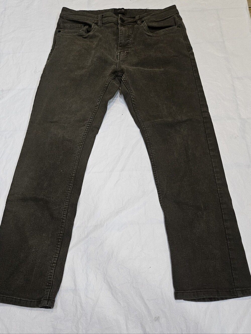 Jachs NY Men's Olive Green Stretch 5-Pocket Pants 34/30